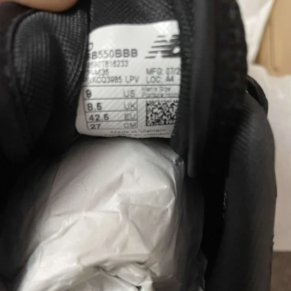 New balance 550 Triple Black - Picture 4 of 6